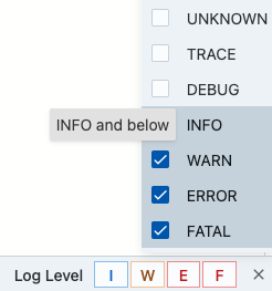 Severity filtering